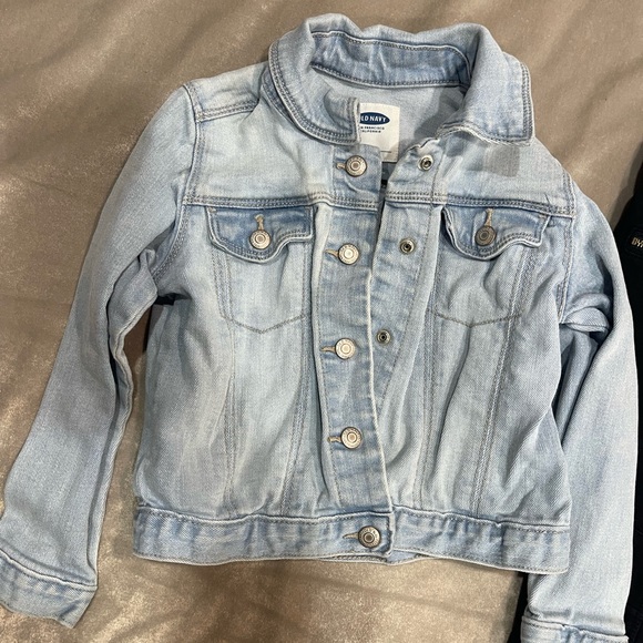 Old Navy Light Blue Jean Jacket with Black Pants - Picture 2 of 8